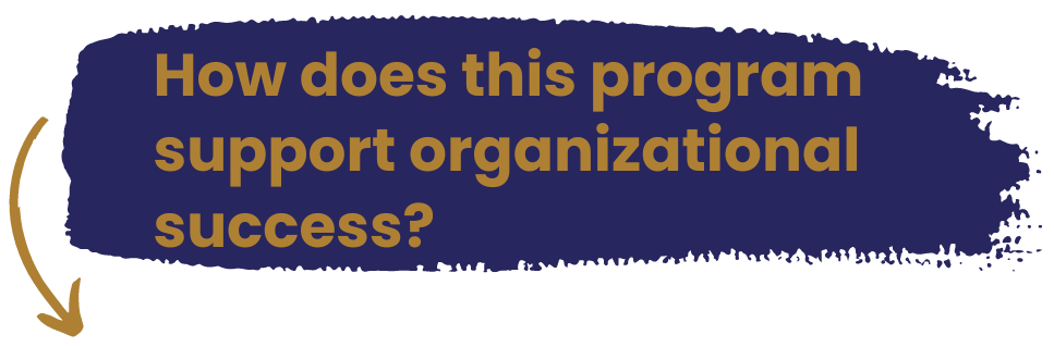 How does this program support organizational success?